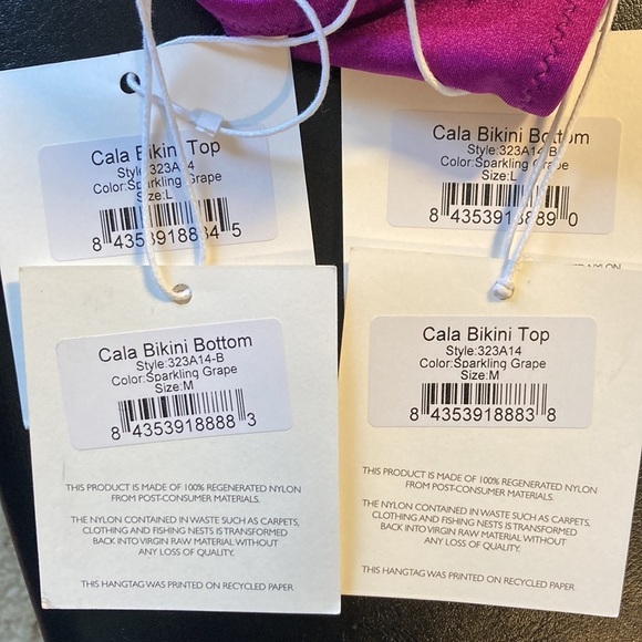 Carolina K Swim Cala NWT Bikini Sparkling Grape Purple Shimmer Vacation Beach - Picture 10 of 16